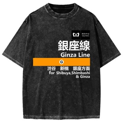 Tokyo-Assassin Ginza Line for Shibuya Vintage Washed T-shirt
