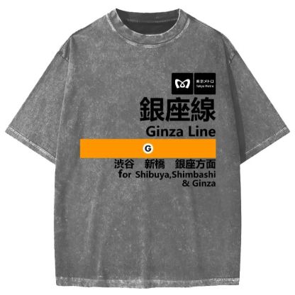Tokyo-Assassin Ginza Line for Shibuya Vintage Washed T-shirt