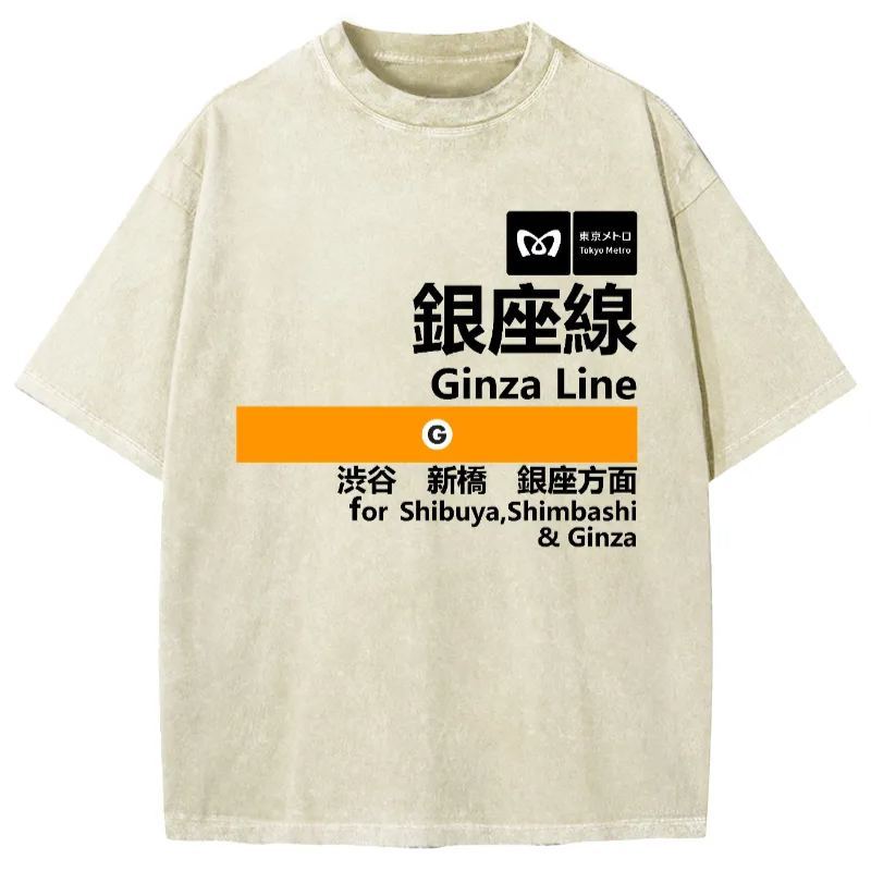 Tokyo-Assassin Ginza Line for Shibuya Vintage Washed T-shirt