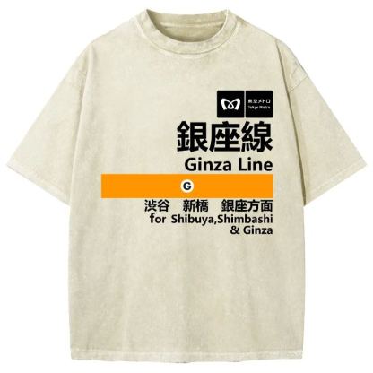 Tokyo-Assassin Ginza Line for Shibuya Vintage Washed T-shirt