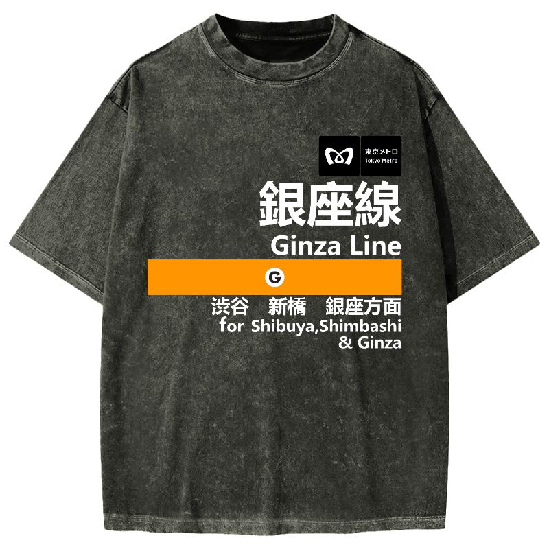 Tokyo-Assassin Ginza Line for Shibuya Vintage Washed T-shirt
