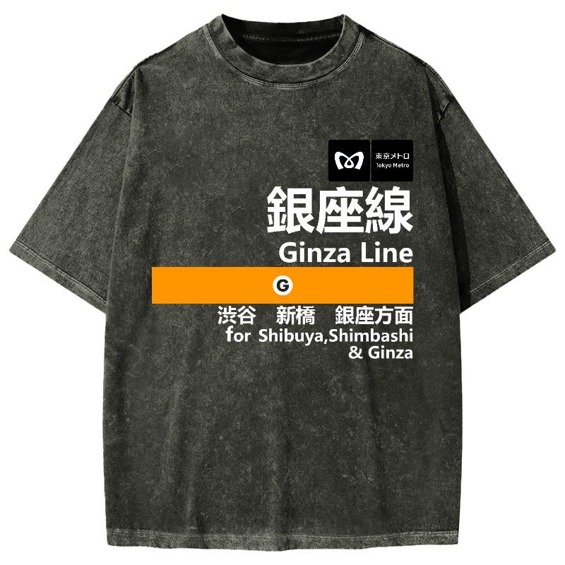 Tokyo-Assassin Ginza Line for Shibuya Vintage Washed T-shirt