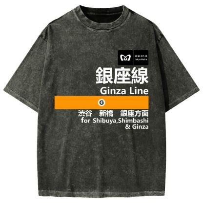 Tokyo-Assassin Ginza Line for Shibuya Vintage Washed T-shirt