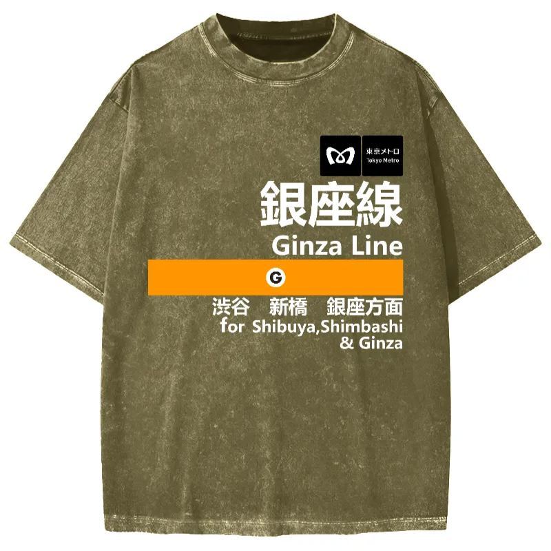 Tokyo-Assassin Ginza Line for Shibuya Vintage Washed T-shirt