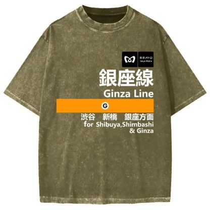Tokyo-Assassin Ginza Line for Shibuya Vintage Washed T-shirt