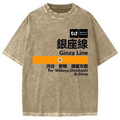 Tokyo-Assassin Ginza Line for Shibuya Vintage Washed T-shirt