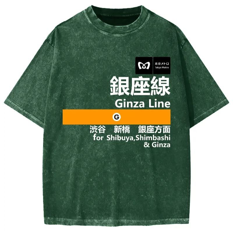 Tokyo-Assassin Ginza Line for Shibuya Vintage Washed T-shirt
