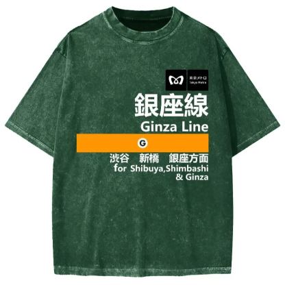 Tokyo-Assassin Ginza Line for Shibuya Vintage Washed T-shirt