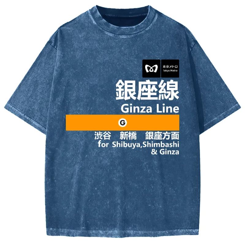 Tokyo-Assassin Ginza Line for Shibuya Vintage Washed T-shirt