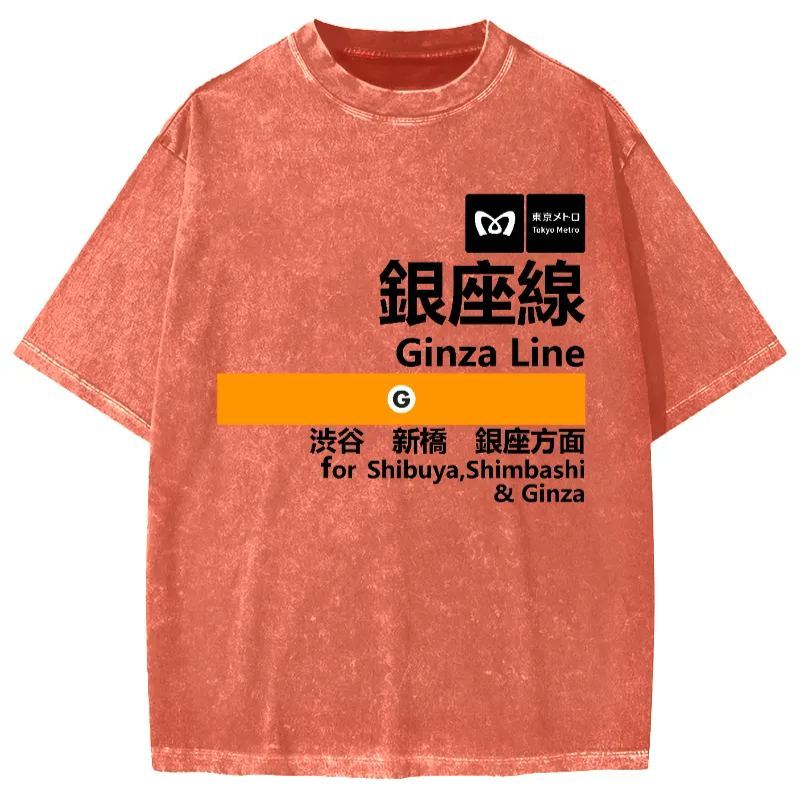 Tokyo-Assassin Ginza Line for Shibuya Vintage Washed T-shirt
