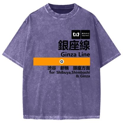 Tokyo-Assassin Ginza Line for Shibuya Vintage Washed T-shirt