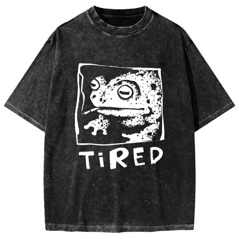 Tokyo-Assassin Tired Frog Vintage Washed T-shirt