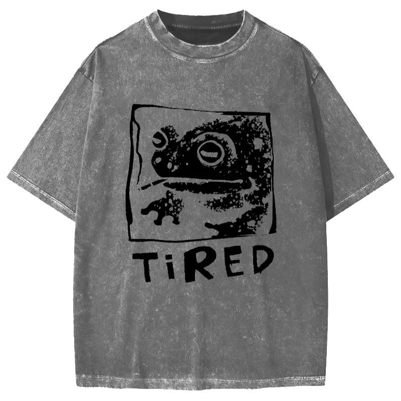 Tokyo-Assassin Tired Frog Vintage Washed T-shirt