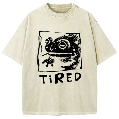Tokyo-Assassin Tired Frog Vintage Washed T-shirt