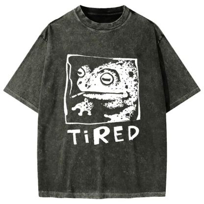 Tokyo-Assassin Tired Frog Vintage Washed T-shirt