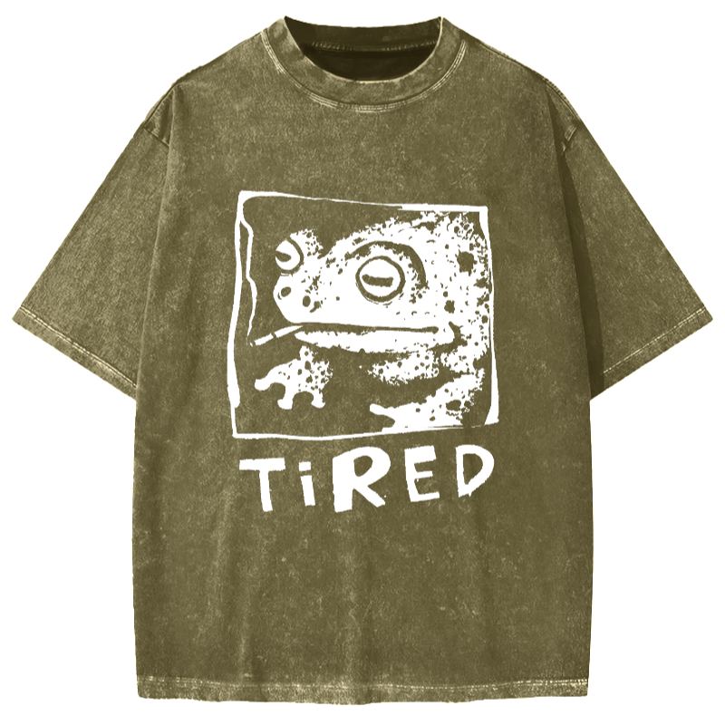 Tokyo-Assassin Tired Frog Vintage Washed T-shirt
