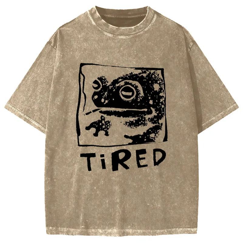 Tokyo-Assassin Tired Frog Vintage Washed T-shirt