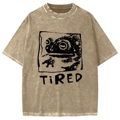 Tokyo-Assassin Tired Frog Vintage Washed T-shirt