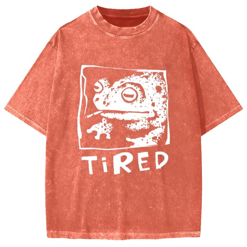 Tokyo-Assassin Tired Frog Vintage Washed T-shirt