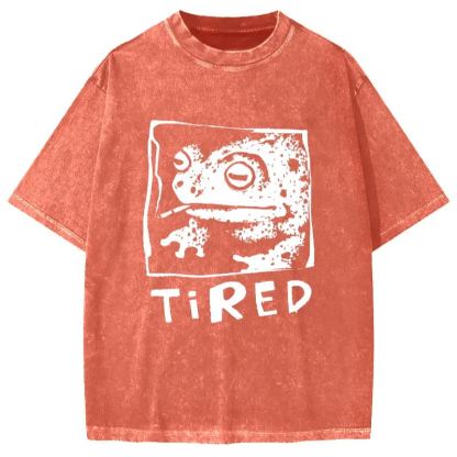Tokyo-Assassin Tired Frog Vintage Washed T-shirt