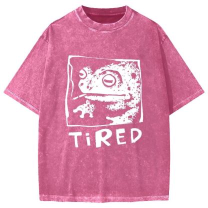 Tokyo-Assassin Tired Frog Vintage Washed T-shirt