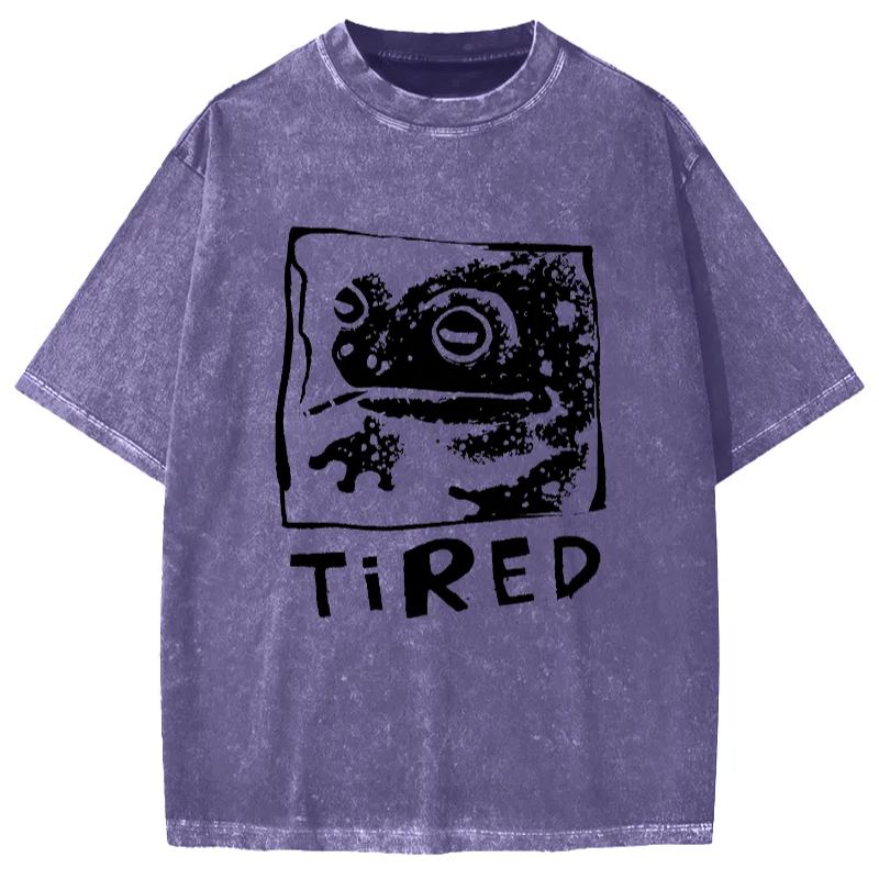 Tokyo-Assassin Tired Frog Vintage Washed T-shirt