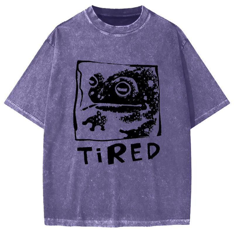 Tokyo-Assassin Tired Frog Vintage Washed T-shirt
