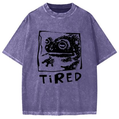 Tokyo-Assassin Tired Frog Vintage Washed T-shirt