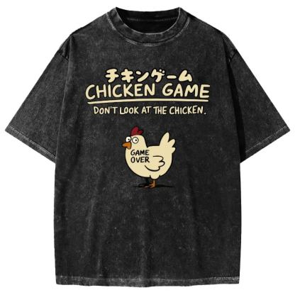 Tokyo-Assassin Chicken Game Vintage Washed T-shirt