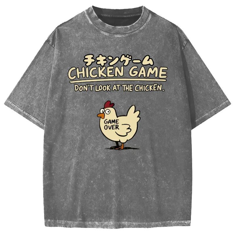 Tokyo-Assassin Chicken Game Vintage Washed T-shirt