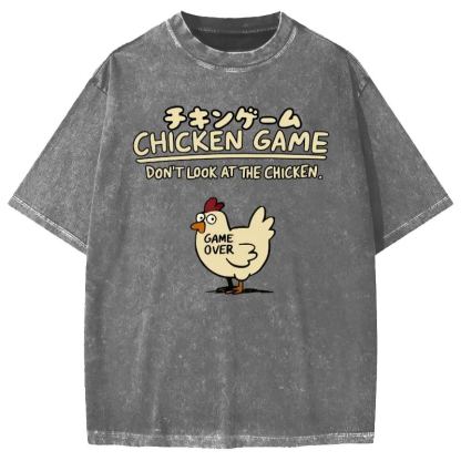 Tokyo-Assassin Chicken Game Vintage Washed T-shirt
