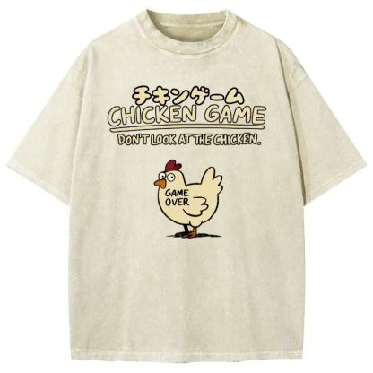 Tokyo-Assassin Chicken Game Vintage Washed T-shirt