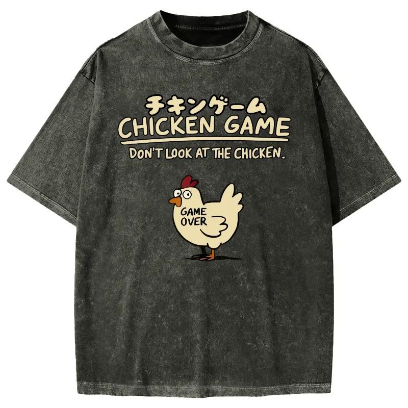Tokyo-Assassin Chicken Game Vintage Washed T-shirt