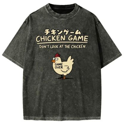 Tokyo-Assassin Chicken Game Vintage Washed T-shirt