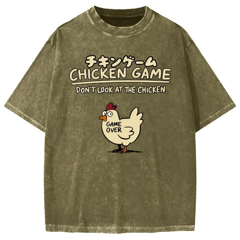 Tokyo-Assassin Chicken Game Vintage Washed T-shirt
