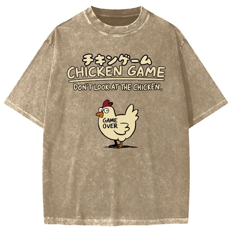Tokyo-Assassin Chicken Game Vintage Washed T-shirt