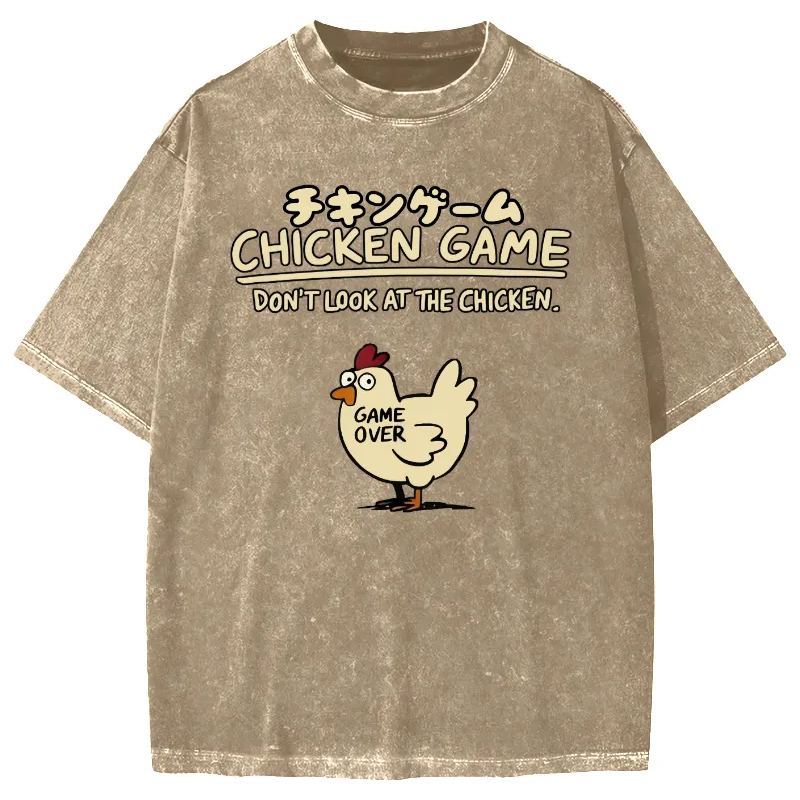 Tokyo-Assassin Chicken Game Vintage Washed T-shirt