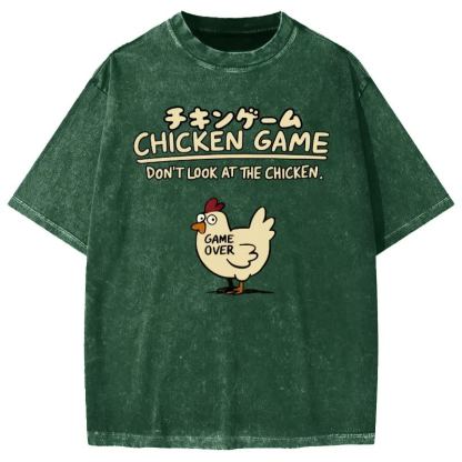 Tokyo-Assassin Chicken Game Vintage Washed T-shirt