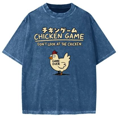Tokyo-Assassin Chicken Game Vintage Washed T-shirt