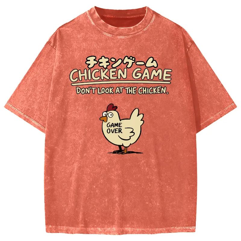 Tokyo-Assassin Chicken Game Vintage Washed T-shirt