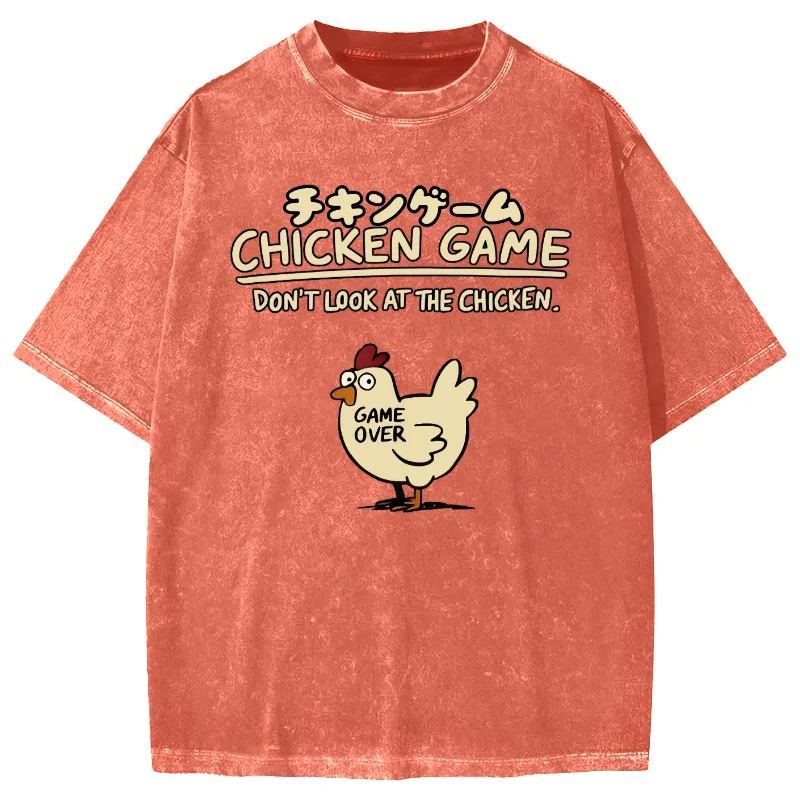 Tokyo-Assassin Chicken Game Vintage Washed T-shirt
