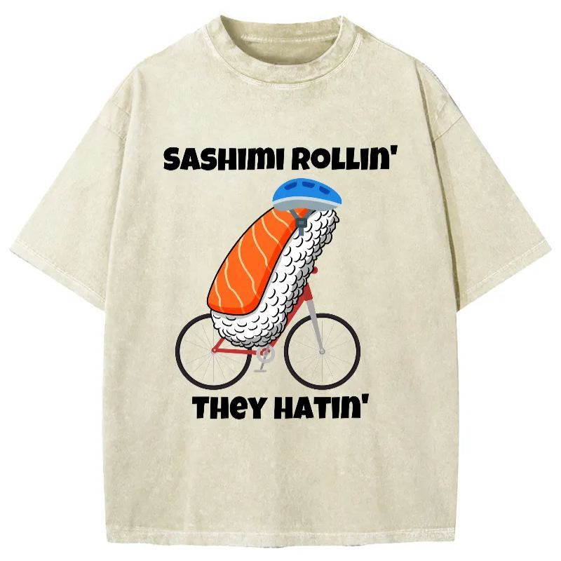 Sashimi Rollin' They Hatin' Vintage Washed T-shirt