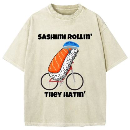 Sashimi Rollin' They Hatin' Vintage Washed T-shirt