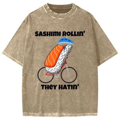Sashimi Rollin' They Hatin' Vintage Washed T-shirt