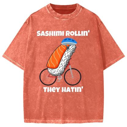 Sashimi Rollin' They Hatin' Vintage Washed T-shirt