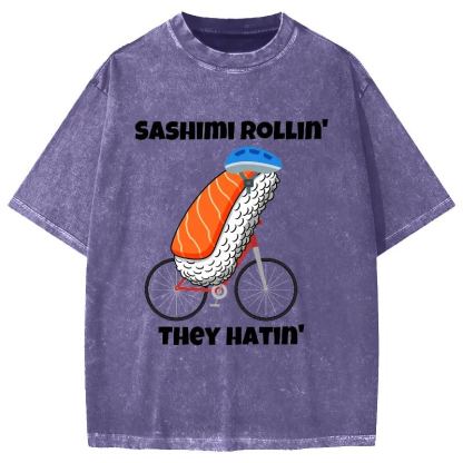 Sashimi Rollin' They Hatin' Vintage Washed T-shirt