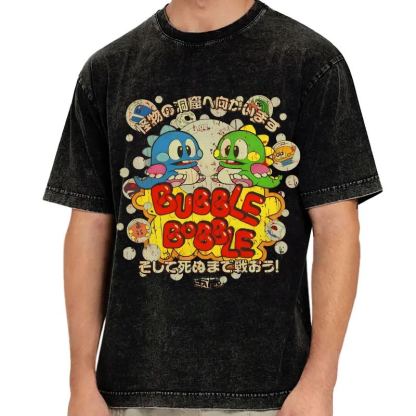 Monster Paradise Japanese Vintage Washed T-shirt-Zazasy
