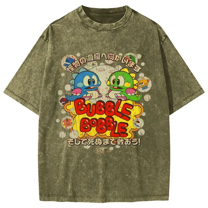 Monster Paradise Japanese Vintage Washed T-shirt-Zazasy