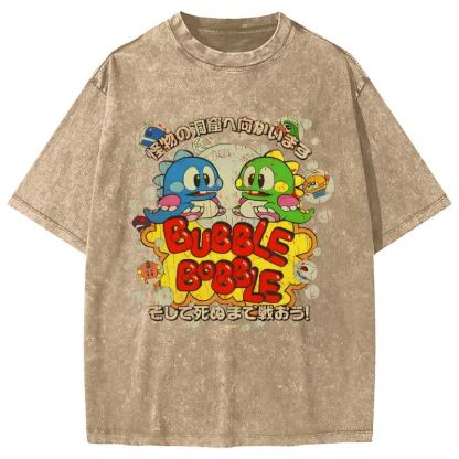 Monster Paradise Japanese Vintage Washed T-shirt-Zazasy