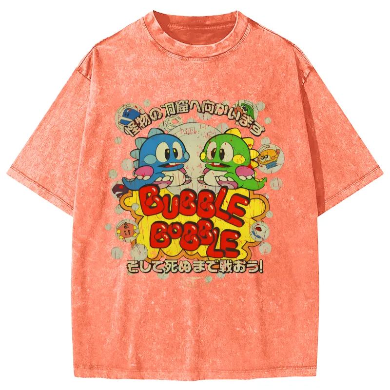 Monster Paradise Japanese Vintage Washed T-shirt-Zazasy